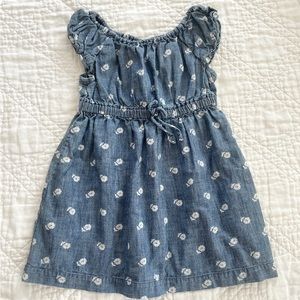 Chambray Floral Print Dress